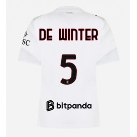 Dámské fotbalový oblečení AC Milan Koni De Winter #5 Venkovní košile 2026-27 Krátkým Rukávem